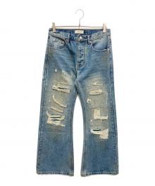 MENES（メネス）の古着「Sashiko Repaired Bootcut Jeans」｜インディゴ