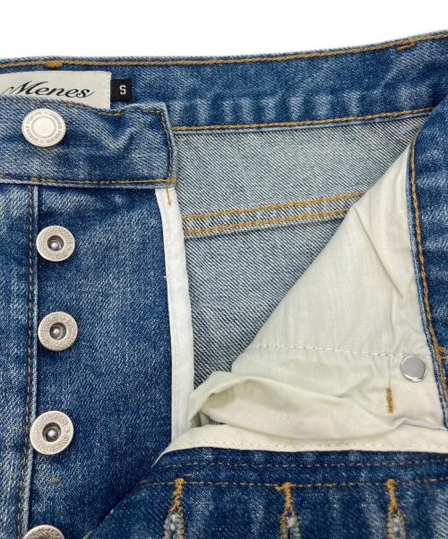 MENES（メネス）Menes (メネス) Sashiko Repaired Bootcut Jeans インディゴ サイズ:Sの古着・服飾アイテム
