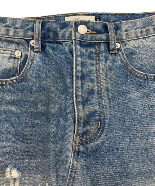MENES（メネス）Menes (メネス) Sashiko Repaired Bootcut Jeans インディゴ サイズ:Sの古着・服飾アイテム