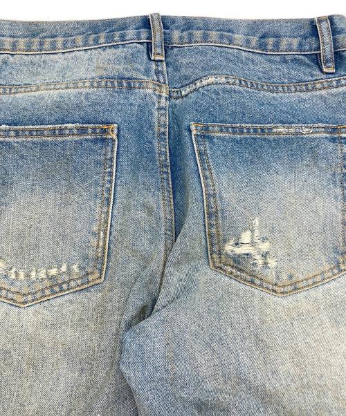 MENES（メネス）Menes (メネス) Sashiko Repaired Bootcut Jeans インディゴ サイズ:Sの古着・服飾アイテム