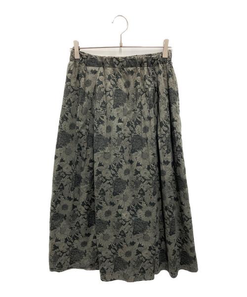 KAGURE（カグレ）kagure (カグレ) リバティプリントスカート グレー サイズ:FREEの古着・服飾アイテム