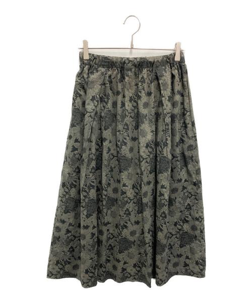 KAGURE（カグレ）kagure (カグレ) リバティプリントスカート グレー サイズ:FREEの古着・服飾アイテム