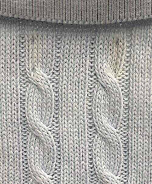 POLO RALPH LAUREN（ポロ・ラルフローレン）POLO RALPH LAUREN (ポロ・ラルフローレン) ケーブルニットコトンカーディガン ブルー サイズ:XSの古着・服飾アイテム