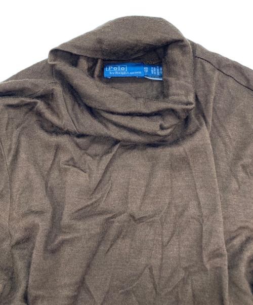 POLO RALPH LAUREN（ポロ・ラルフローレン）POLO RALPH LAUREN (ポロ・ラルフローレン) ウールブレンド タートルネックワンピース ブラウン サイズ:XSの古着・服飾アイテム