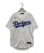 NIKE×ロサンゼルス・ドジャースナイキ×ロサンゼルス・ドジャース）の古着「ゲームシャツ」｜ホワイト