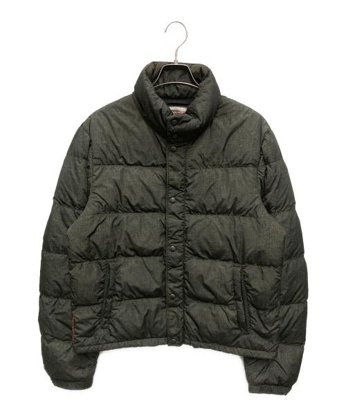 PRADA SPORTS（プラダスポーツ）PRADA SPORTS (プラダスポーツ) デニム転写プリント ダウンジャケット グリーン サイズ:50の古着・服飾アイテム