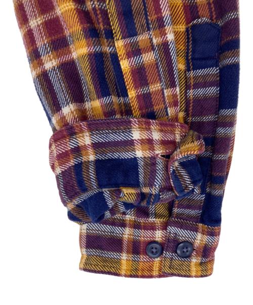 Patagonia（パタゴニア）Patagonia (パタゴニア) フィヨルドフランネルシャツ オレンジ×ネイビー サイズ:XLの古着・服飾アイテム