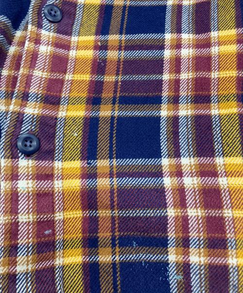 Patagonia（パタゴニア）Patagonia (パタゴニア) フィヨルドフランネルシャツ オレンジ×ネイビー サイズ:XLの古着・服飾アイテム
