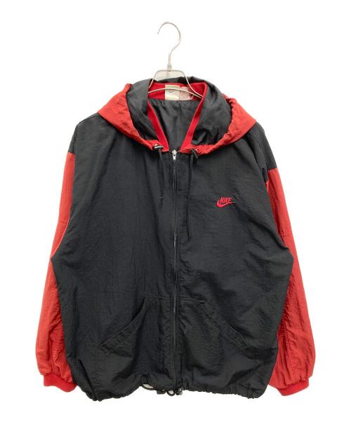 NIKE（ナイキ）NIKE (ナイキ) 【古着】刺繍ジップアップジャケット ブラック×レッド サイズ:Mの古着・服飾アイテム