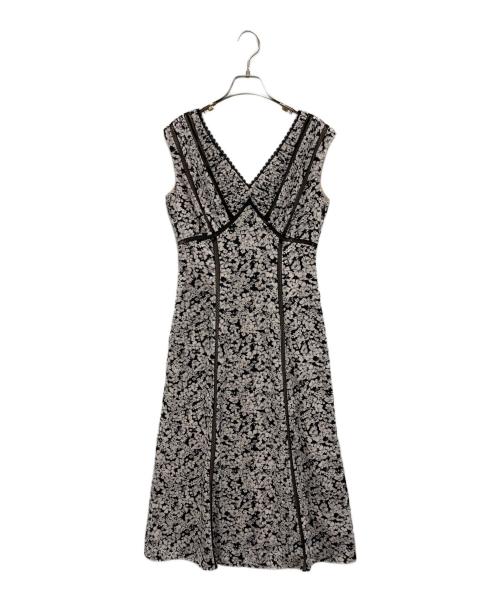 HER LIP TO（ハーリップトゥ）HER LIP TO (ハーリップトゥ) Lace Trimmed Floral Dress ホワイト×ブラック サイズ:Mの古着・服飾アイテム