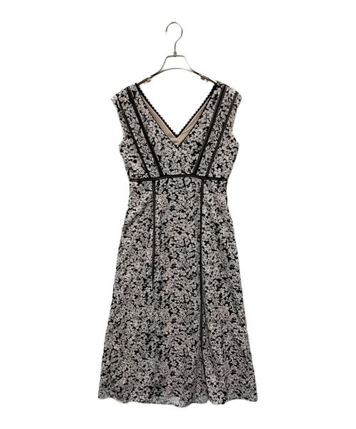 HER LIP TO（ハーリップトゥ）HER LIP TO (ハーリップトゥ) Lace Trimmed Floral Dress ホワイト×ブラック サイズ:Mの古着・服飾アイテム