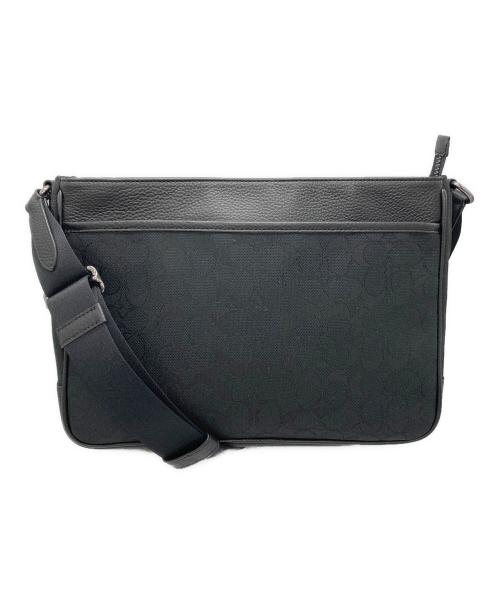COACH（コーチ）COACH (コーチ) ジャガード ヴァーシティストライプ トンプソン クロスボディ ショルダーバッグ ブラックの古着・服飾アイテム