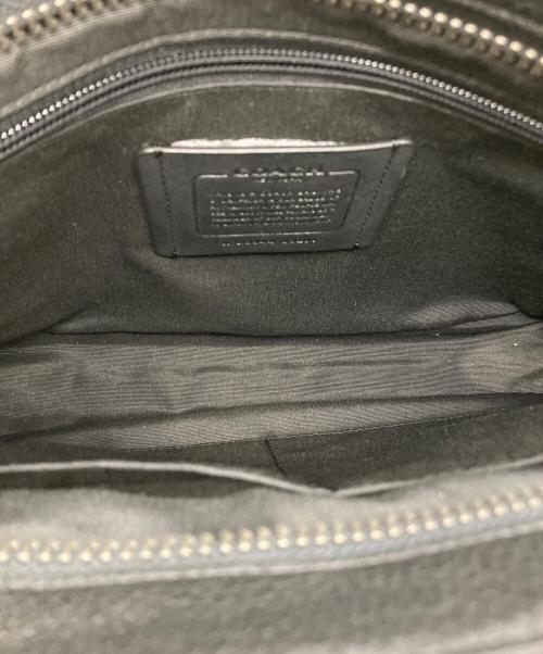 COACH（コーチ）COACH (コーチ) ジャガード ヴァーシティストライプ トンプソン クロスボディ ショルダーバッグ ブラックの古着・服飾アイテム