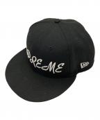 SUPREME×New Eraシュプリーム×ニューエラ）の古着「スクリプトロゴ ベースボールキャップ」｜ブラック