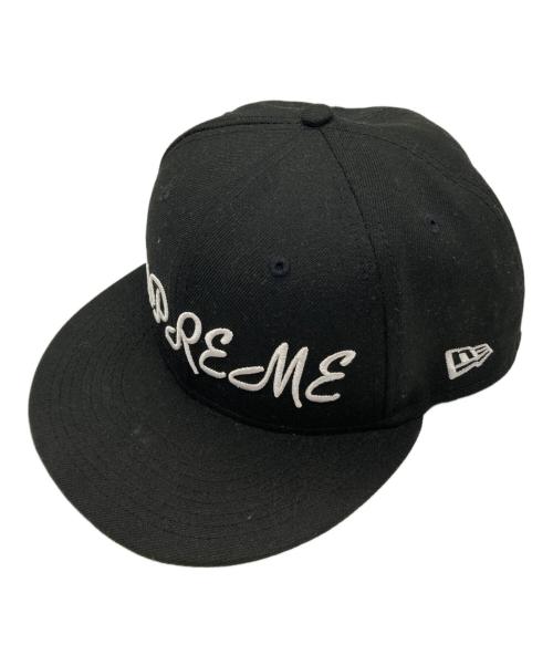 SUPREME（シュプリーム）Supreme (シュプリーム) New Era (ニューエラ) スクリプトロゴ ベースボールキャップ ブラックの古着・服飾アイテム