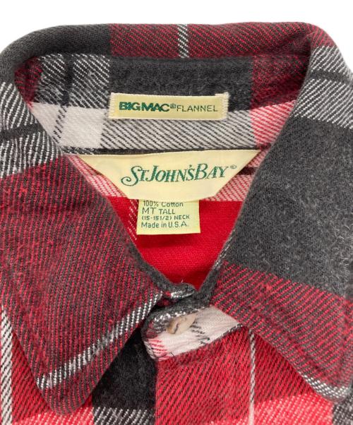 ST JOHN'S BAY（セントジョンズベイ）ST JOHN'S BAY (セントジョンズベイ) BIG MAC (ビッグマック) 【古着】ヘビーネルシャツ レッド サイズ:Lの古着・服飾アイテム