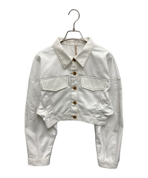 cygne（シーニュ）cygne (シーニュ) デニムジャケット Francky ホワイト 未使用品の古着・服飾アイテム