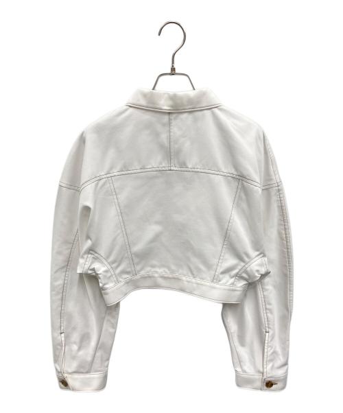 cygne（シーニュ）cygne (シーニュ) デニムジャケット Francky ホワイト 未使用品の古着・服飾アイテム