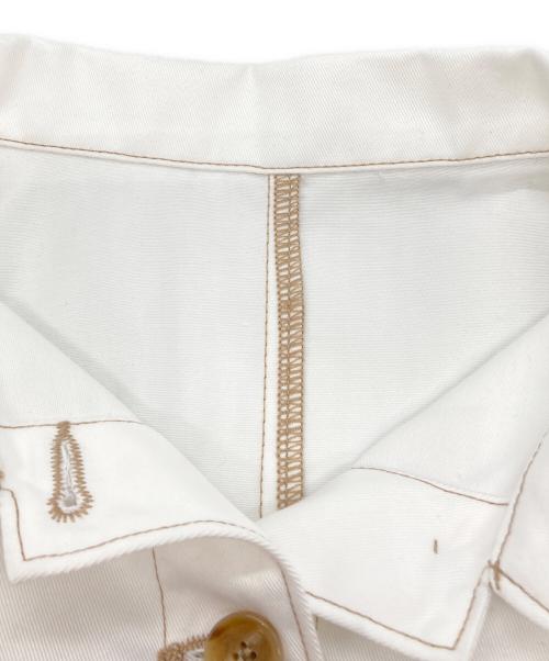 cygne（シーニュ）cygne (シーニュ) デニムジャケット Francky ホワイト 未使用品の古着・服飾アイテム