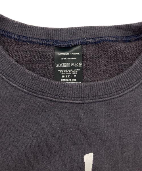NUMBER (N)INE（ナンバーナイン）NUMBER (N)INE (ナンバーナイン) VINTAGE WASH SWEATSHIRT ネイビー サイズ:2 未使用品の古着・服飾アイテム