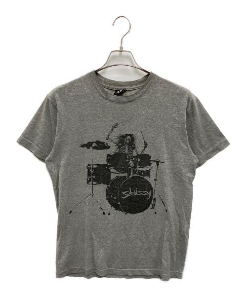 stussy（ステューシー）stussy (ステューシー) Skeleton Drummer Tee グレー サイズ:Mの古着・服飾アイテム