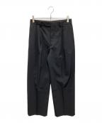 AURALEEオーラリー）の古着「Light Wool Max Gabardine Two-Tuck Slacks」｜ブラック