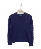 POLO RALPH LAURENポロ・ラルフローレン）の古着「ケーブルコットンニット」｜ネイビー