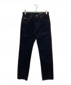 DOLCE & GABBANA  DENIMドルチェアンドガッバーナ デニム）の古着「ベルベット パンツ」｜ブラック