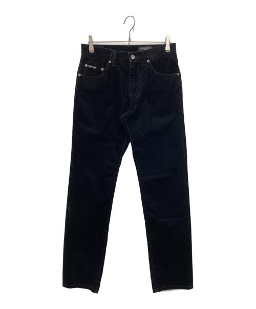 DOLCE & GABBANA  DENIM（ドルチェアンドガッバーナ デニム）DOLCE & GABBANA  DENIM (ドルチェアンドガッバーナ デニム) ベルベット パンツ ブラック サイズ:SIZE 44 未使用品の古着・服飾アイテム