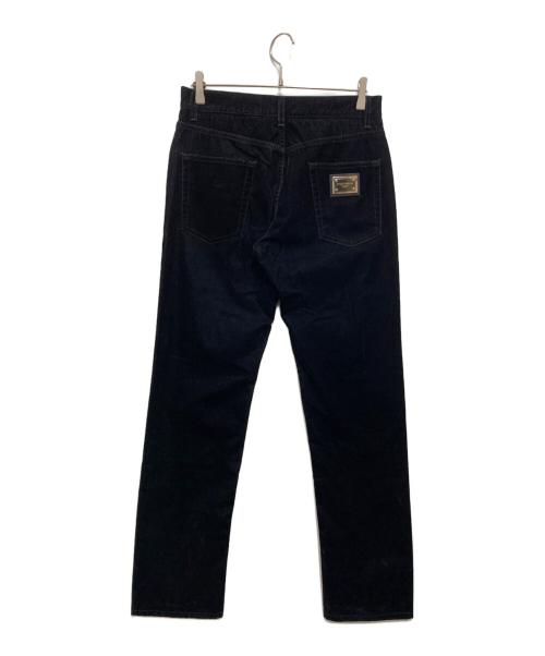 DOLCE & GABBANA  DENIM（ドルチェアンドガッバーナ デニム）DOLCE & GABBANA  DENIM (ドルチェアンドガッバーナ デニム) ベルベット パンツ ブラック サイズ:SIZE 44 未使用品の古着・服飾アイテム