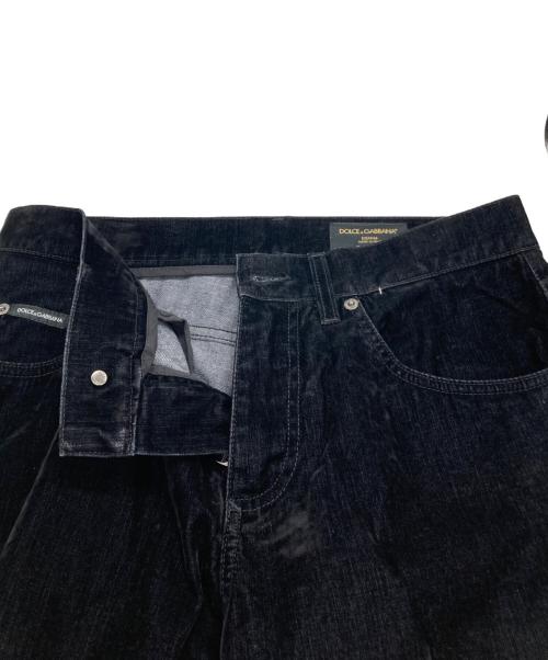 DOLCE & GABBANA  DENIM（ドルチェアンドガッバーナ デニム）DOLCE & GABBANA  DENIM (ドルチェアンドガッバーナ デニム) ベルベット パンツ ブラック サイズ:SIZE 44 未使用品の古着・服飾アイテム