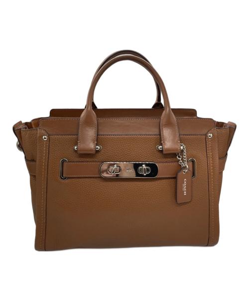COACH（コーチ）COACH (コーチ) スワッガー キャリーオール ブラウンの古着・服飾アイテム