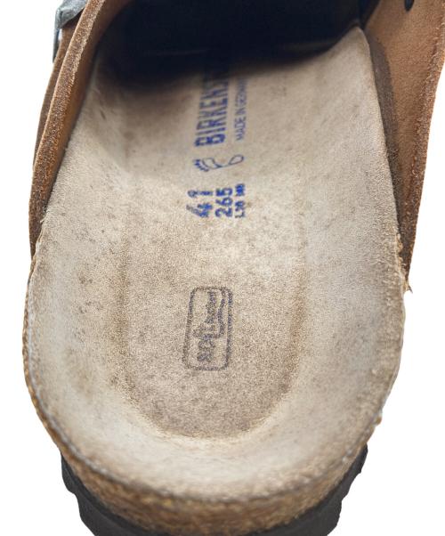 BIRKENSTOCK（ビルケンシュトック）BIRKENSTOCK (ビルケンシュトック) レザークロッグサンダル ブラウン サイズ:26.5cmの古着・服飾アイテム