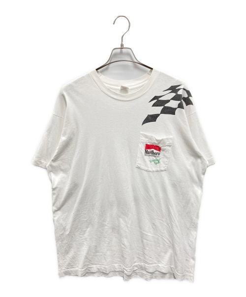 marlboro（マルボロ）Marlboro (マルボロ) 【古着】レーシング プリント ポケットTシャツ ホワイト サイズ:XLの古着・服飾アイテム
