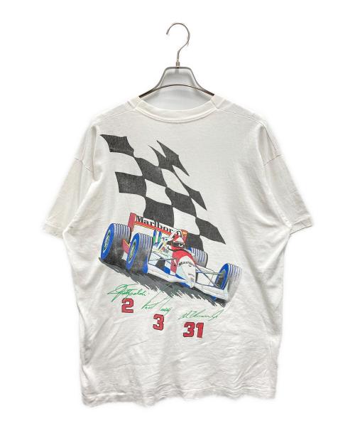 marlboro（マルボロ）Marlboro (マルボロ) 【古着】レーシング プリント ポケットTシャツ ホワイト サイズ:XLの古着・服飾アイテム