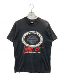 HARLEY-DAVIDSON（ハーレーダビッドソン）の古着「【古着】90's STURGISプリントTシャツ」｜ブラック