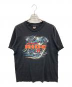 HARLEY-DAVIDSONハーレーダビッドソン）の古着「【古着】90's JUST RIDE プリントTシャツ」｜ブラック