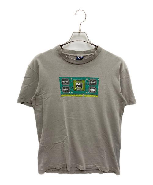 stussy（ステューシー）stussy (ステューシー) マザーボードプリントTシャツ グレー サイズ:Mの古着・服飾アイテム