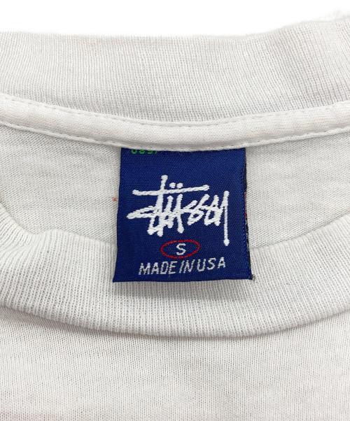 stussy（ステューシー）stussy (ステューシー) ジャズマンプリントTシャツ ホワイト サイズ:Sの古着・服飾アイテム