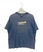 stussyステューシー）の古着「INTERNATIONAL SQUADRON プリントTシャツ」｜ネイビー