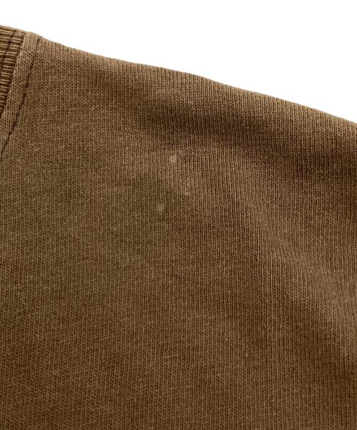 stussy（ステューシー）stussy (ステューシー) クロスボーンプリントレイヤードカットソー ブラウン×ホワイト サイズ:Lの古着・服飾アイテム