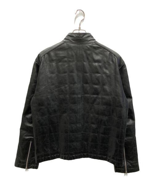 adidas（アディダス）adidas (アディダス) シープスキンライダースジャケット ブラック サイズ:XOの古着・服飾アイテム