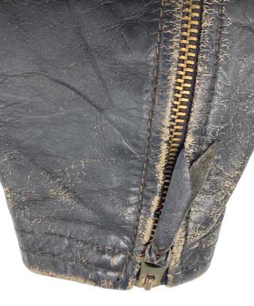 Langlitz Leathers（ラングリッツレザー）Langlitz Leathers (ラングリッツレザー) ［古着］パデッドカスケードレザージャケット ブラック サイズ:記載無しの古着・服飾アイテム