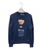 POLO RALPH LAURENポロ・ラルフローレン）の古着「ポロベア ニット」｜ネイビー