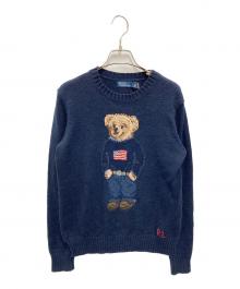 POLO RALPH LAUREN（ポロ・ラルフローレン）の古着「ポロベア ニット」｜ネイビー