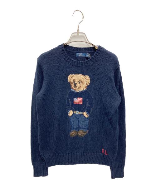 POLO RALPH LAUREN（ポロ・ラルフローレン）POLO RALPH LAUREN (ポロ・ラルフローレン) ポロベア ニット ネイビー サイズ:Sの古着・服飾アイテム
