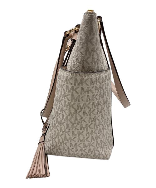 MICHAEL KORS（マイケルコース）MICHAEL KORS (マイケルコース) SULLIVAN シグネチャー MD TZ トートバッグ アイボリーの古着・服飾アイテム