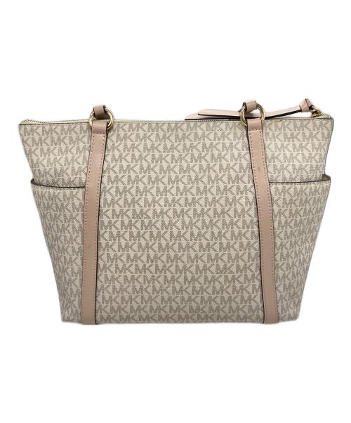 MICHAEL KORS（マイケルコース）MICHAEL KORS (マイケルコース) SULLIVAN シグネチャー MD TZ トートバッグ アイボリーの古着・服飾アイテム