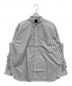 DAIWA PIER39ダイワ ピア39）の古着「TECH REGULAR COLLAR SHIRT L/S STRIPE」｜ブルー×ホワイト