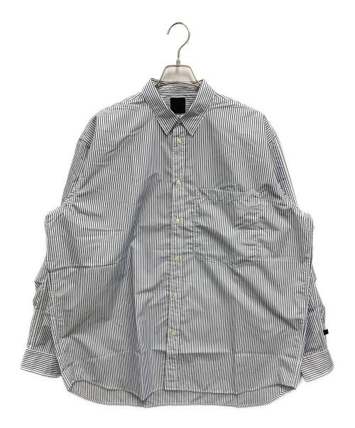 DAIWA PIER39（ダイワ ピア39）DAIWA PIER39 (ダイワ ピア39) TECH REGULAR COLLAR SHIRT L/S STRIPE ブルー×ホワイト サイズ:L 未使用品の古着・服飾アイテム